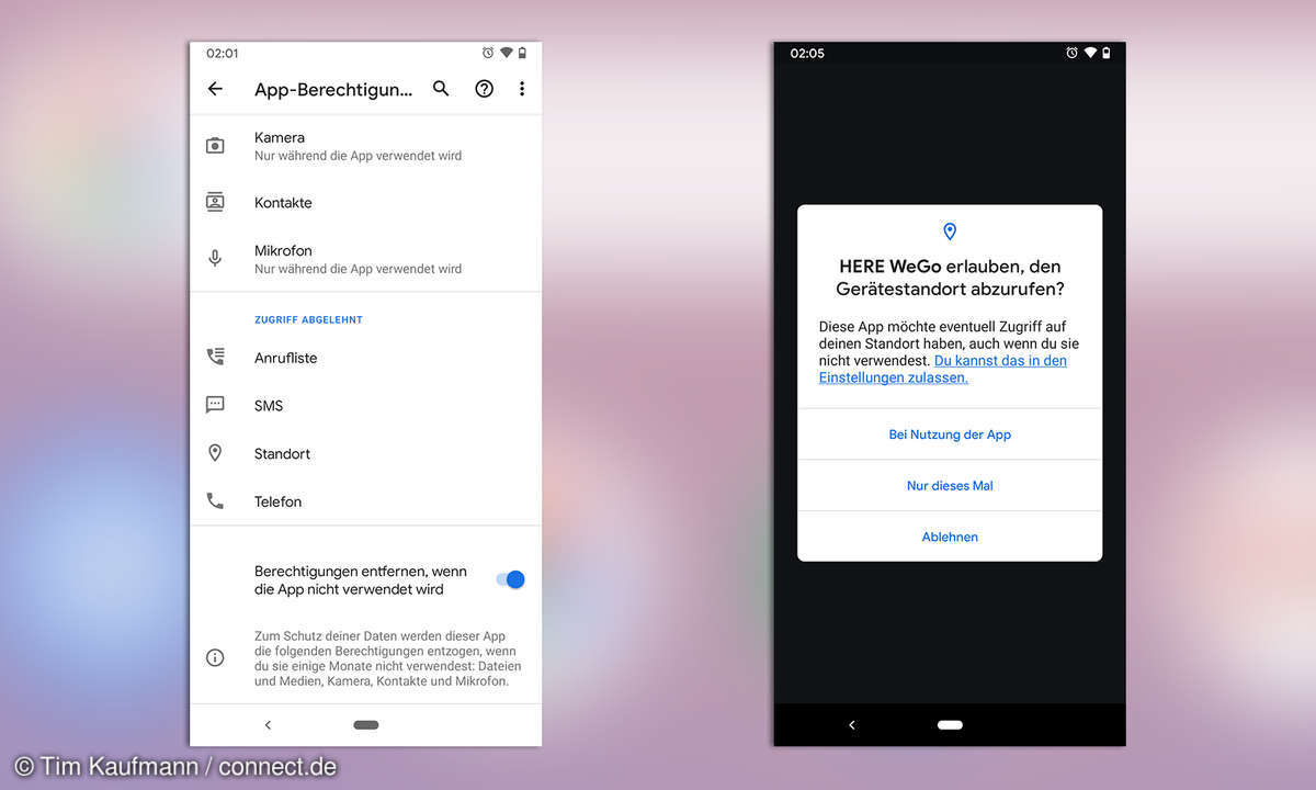 Android 11 App-Berechtigungen