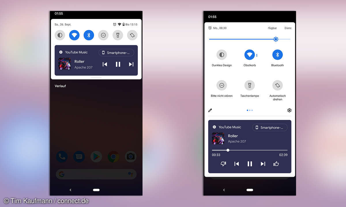 Android 11 Wiedergabesteuerung