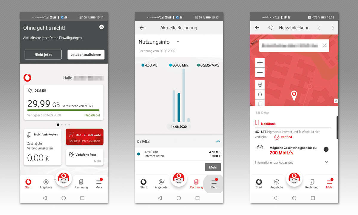 Service-App-Test 2020: Mein Vodafone (D) - Screenshots