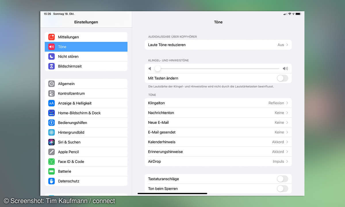 iPad einrichten Töne