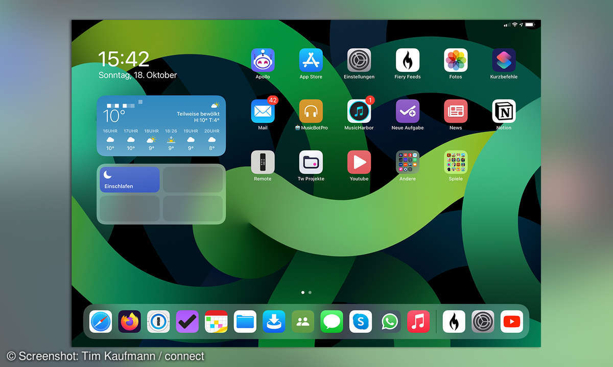 iPad einrichten Homebildschirm und Dock