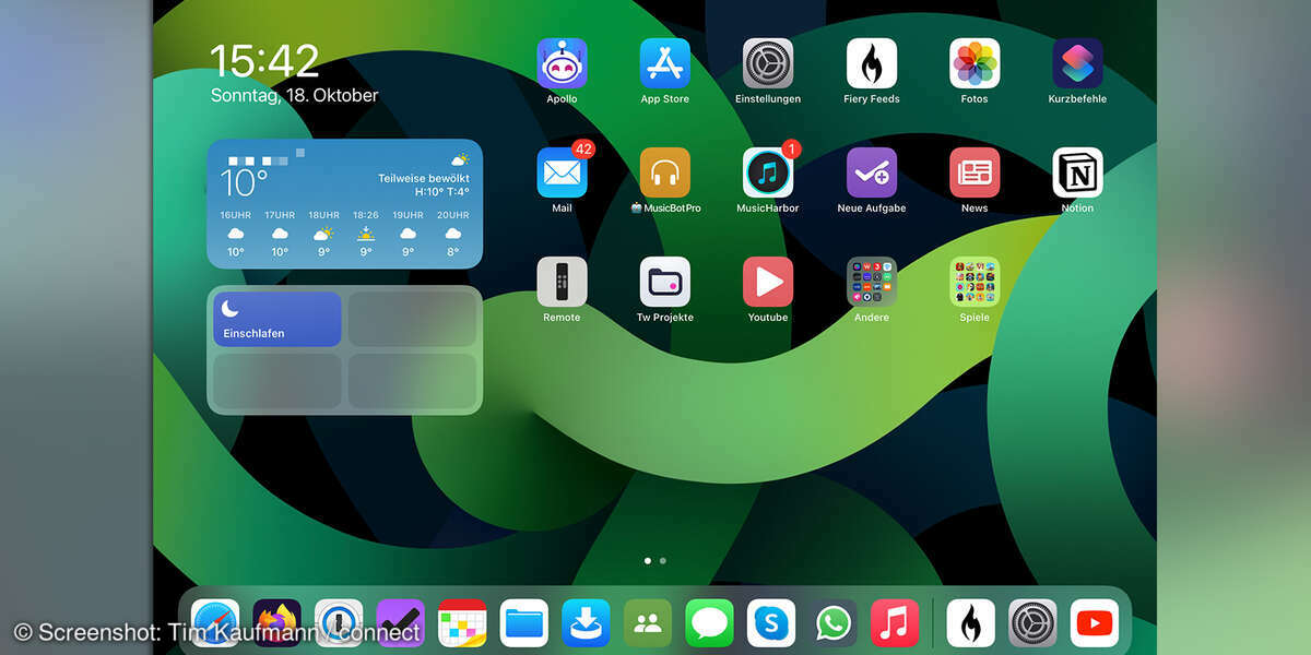 iPad einrichten Homebildschirm und Dock