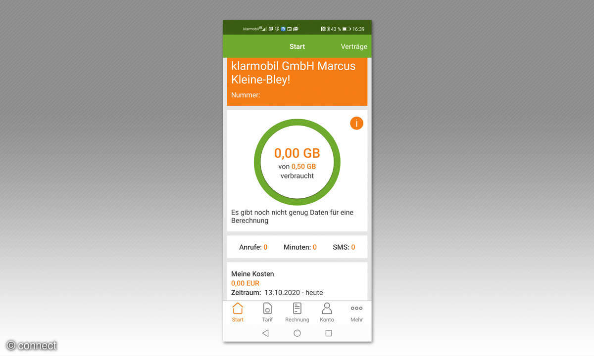 Klarmobil Service App Screenshot