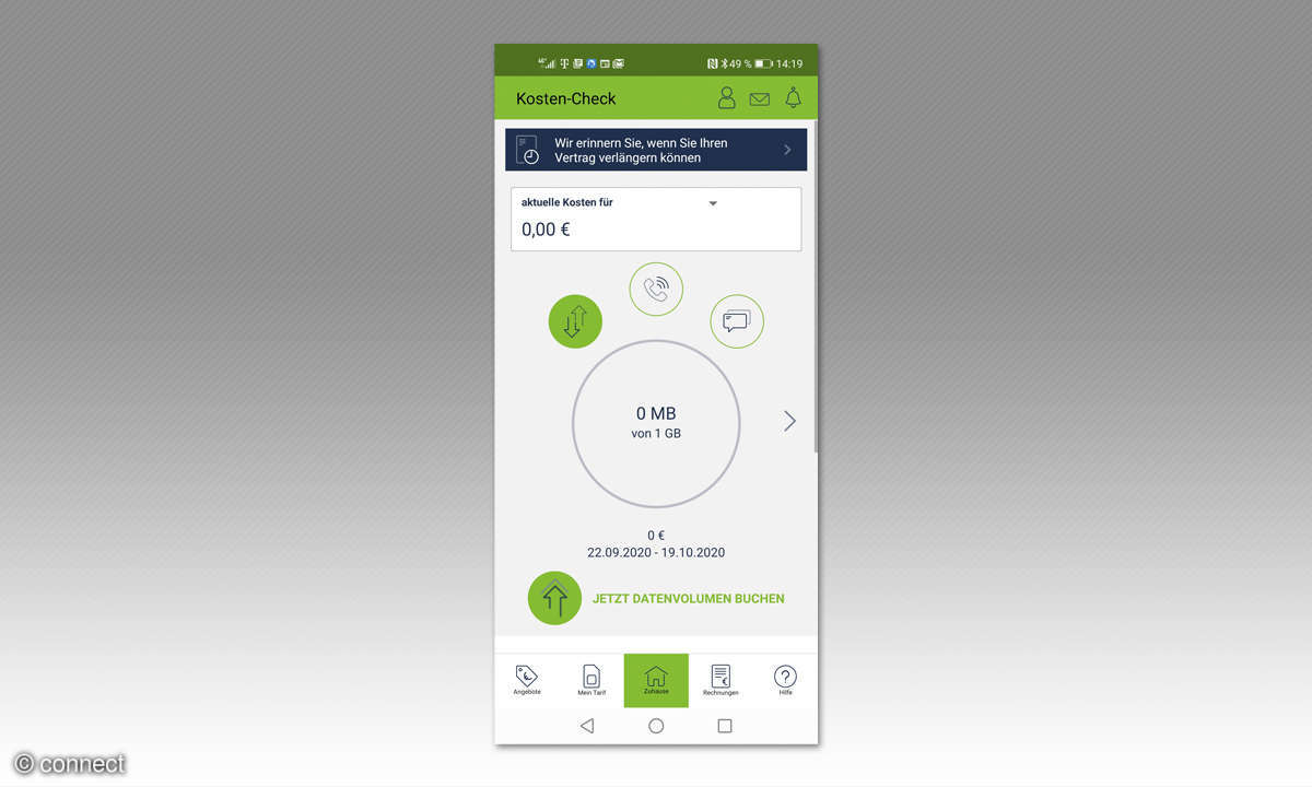 Mein Mobilcom-Debitel Service App Mobilfunk-Discounter Screenshot