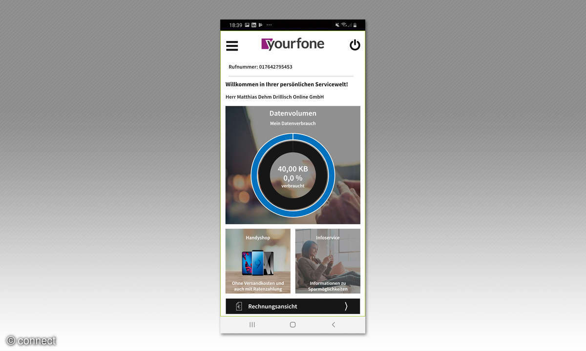 Yourfone Service App Mobilfunk-Discounter Screenshot