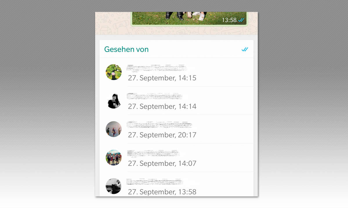 Tipp 7: Häkchen im Chat
