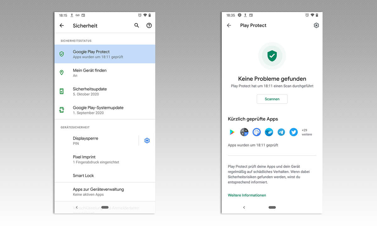 Google Play Protect: Virenscanner