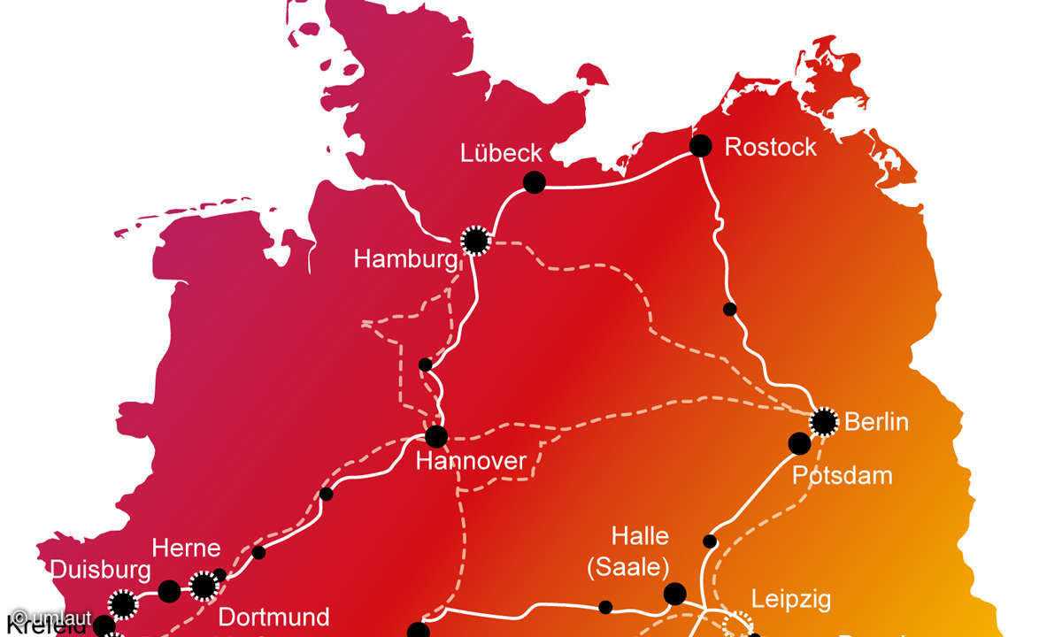 Mobilfunk-Netztest 2021 Deutschland Karte (Mitte-Norden)