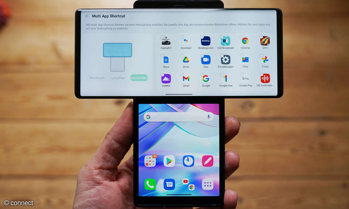 LG Wing Multi App Shortcut