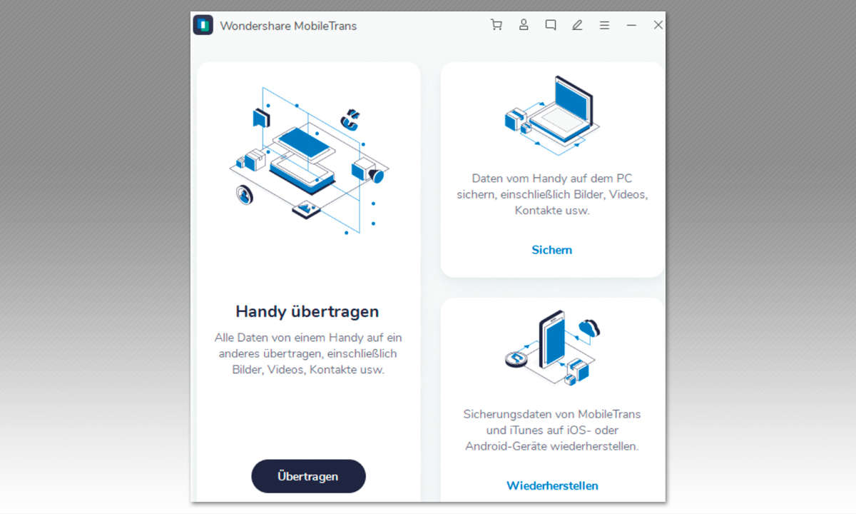 Handy wechseln: So geht's - Screenshot MobileTrans