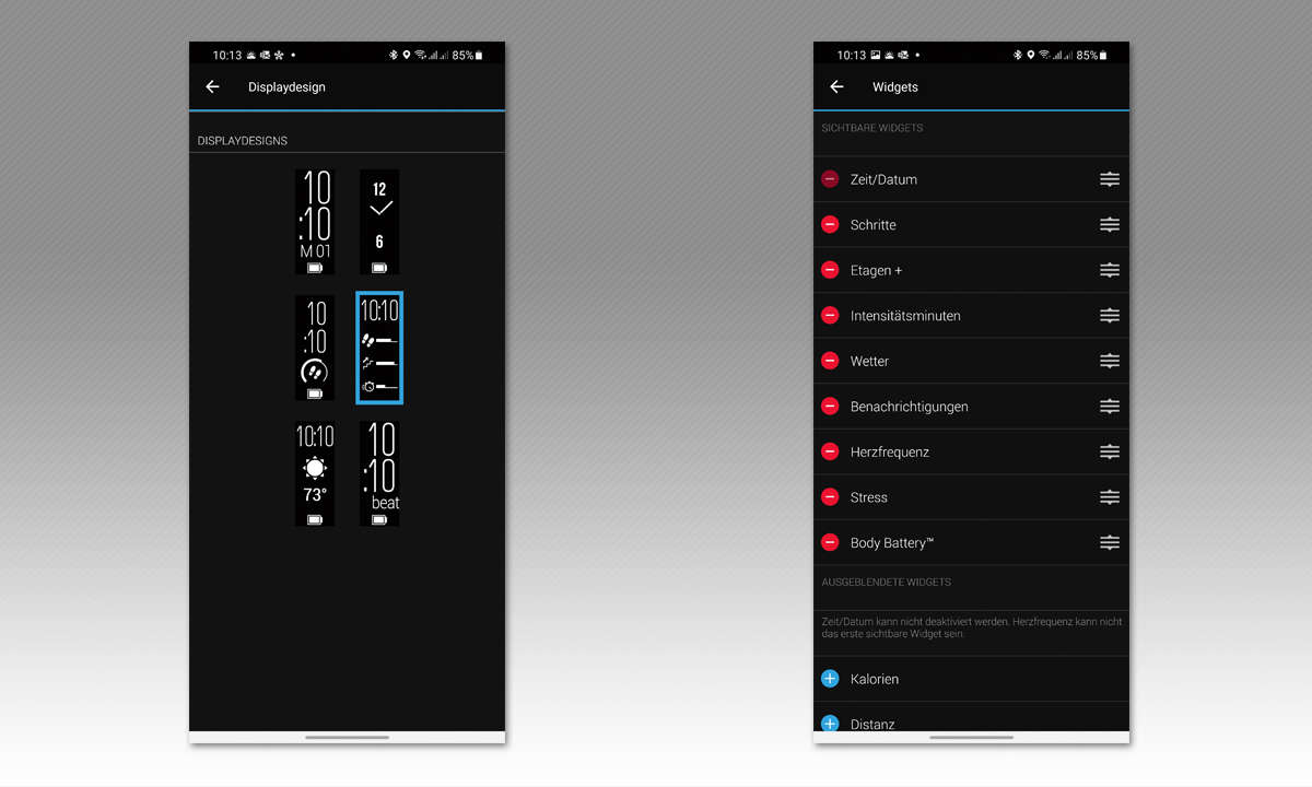 Garmin Vivosmart 4 im Test: Screenshots