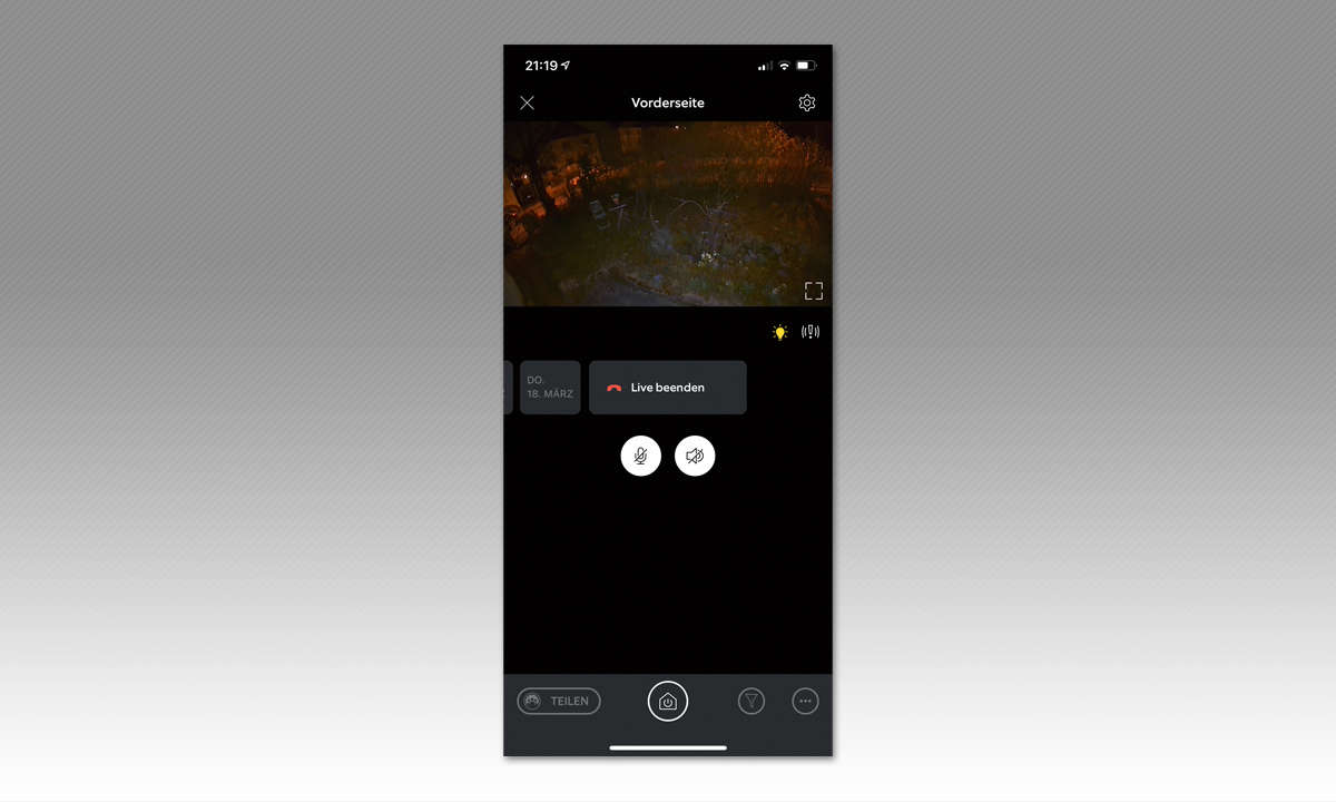 Ring Spotlight Cam Battery im Test - Screenshot