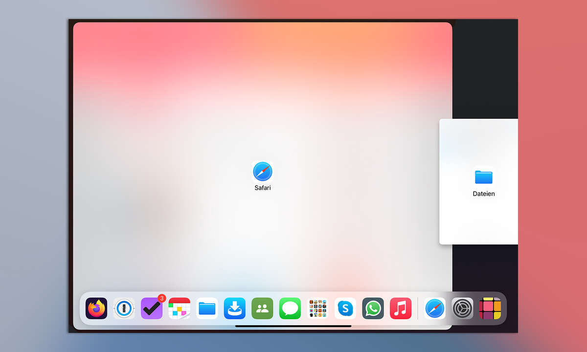Multitasking iPadOS 14: Platzierung in Split View