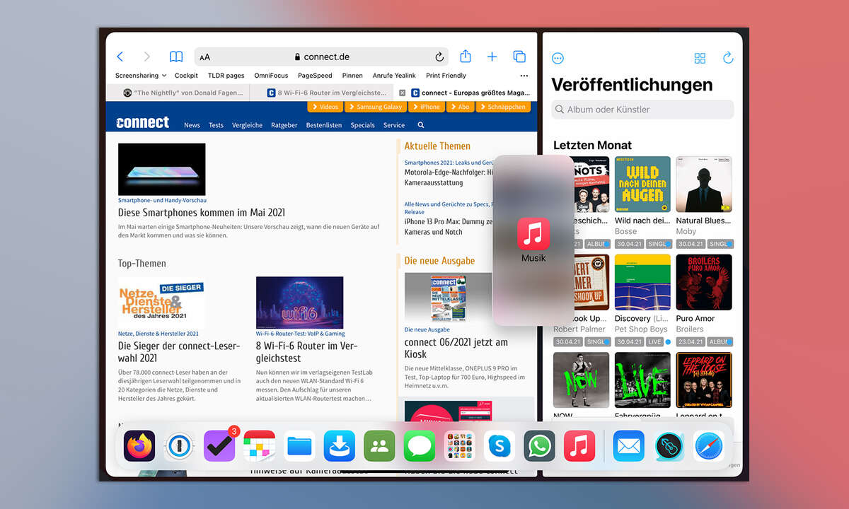 Multitasking iPadOS 14: Slide Over in Split View öffnen