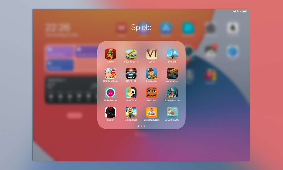 Multitasking iPadOS 14: Ordner im Dock
