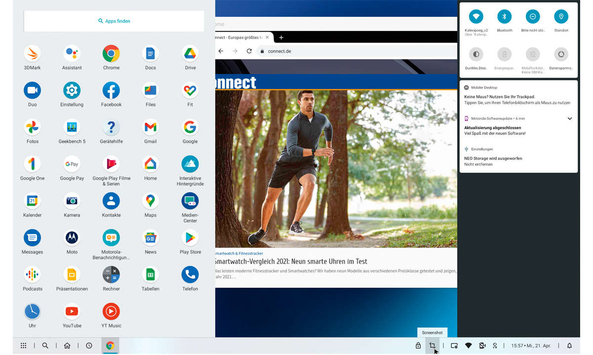 Motorola Moto G100 im Test - Desktop Screenshot