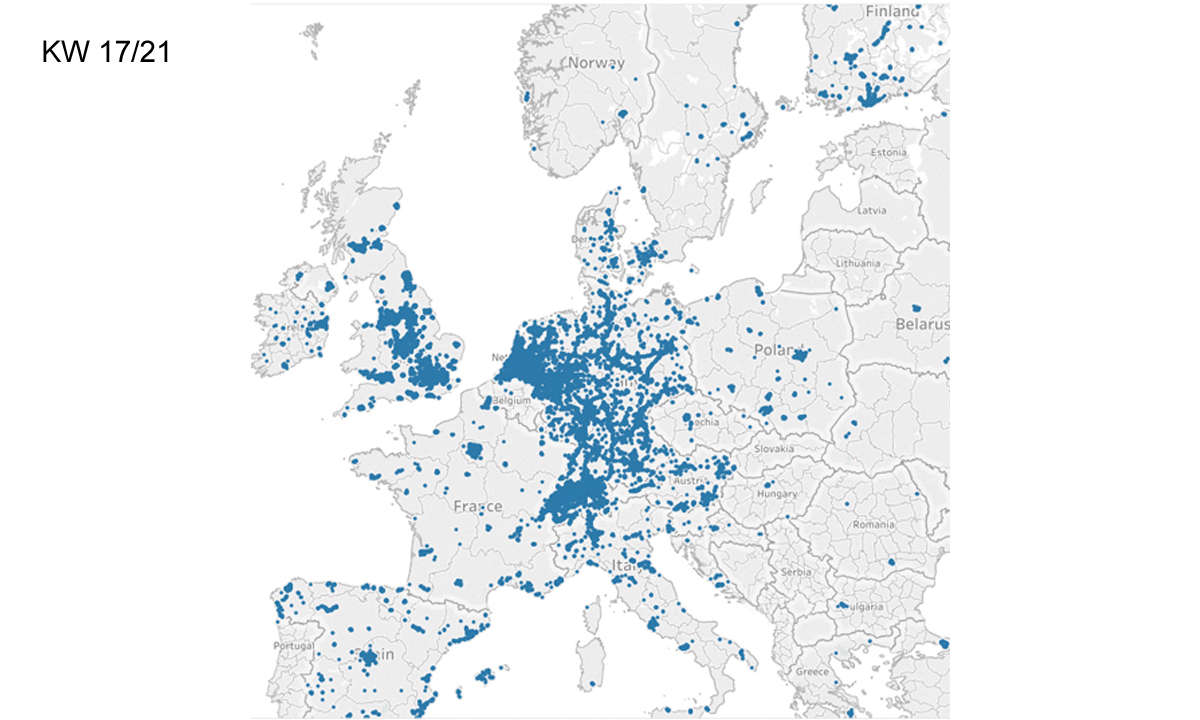 5G-Abdeckung Europa Karte 2