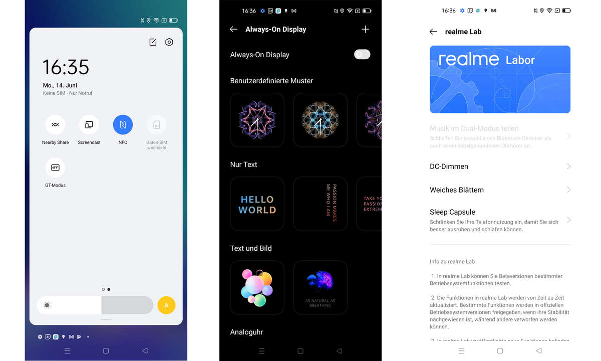 Realme UI 2.0 auf dem Realme GT