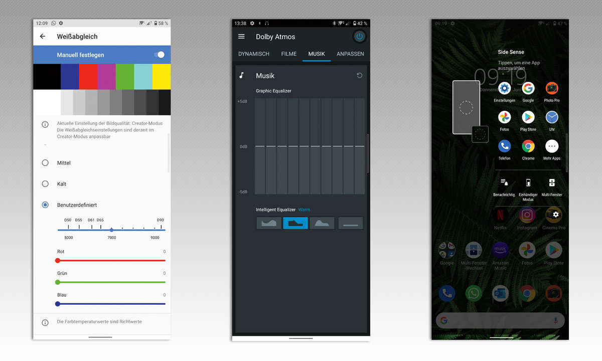 Sony Xperia 1 III Screens Software