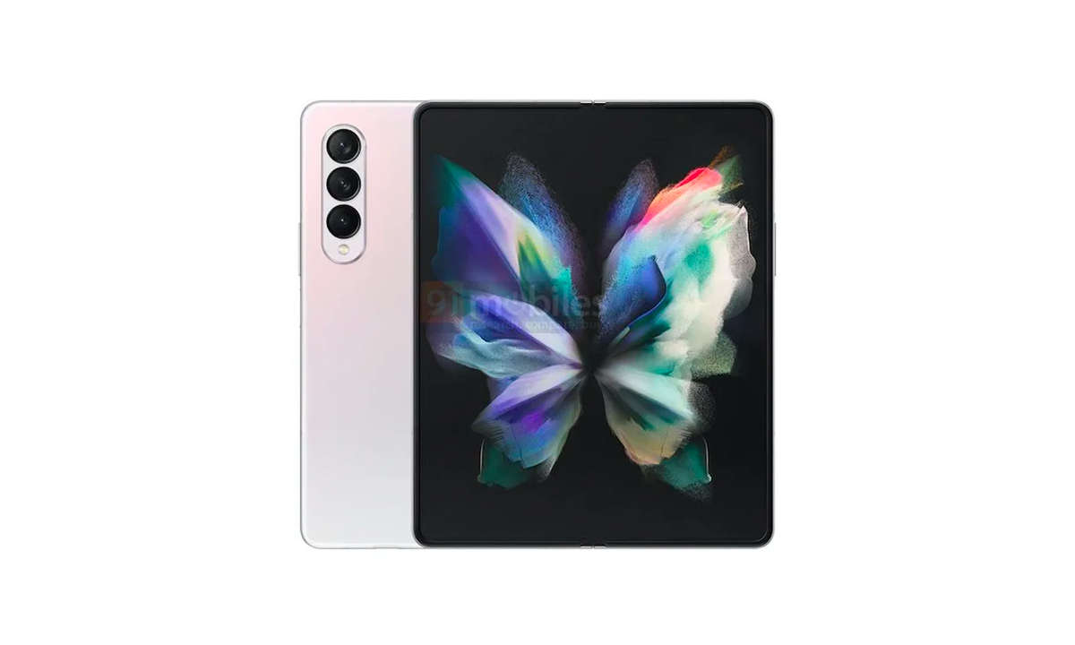 Samsung Galaxy Z Fold 3 in Rosa Leak von 91mobiles