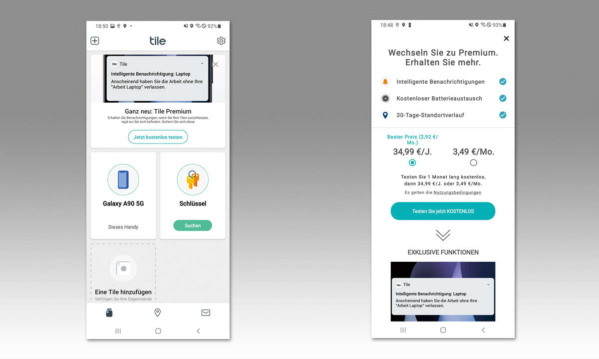 Bluetooth-Tracker: Tile Pro im Test - Screenshots