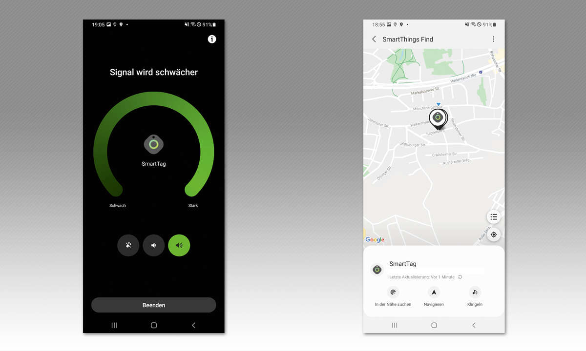 Bluetooth-Tracker: Samsung SmartTag im Test - Screenshot