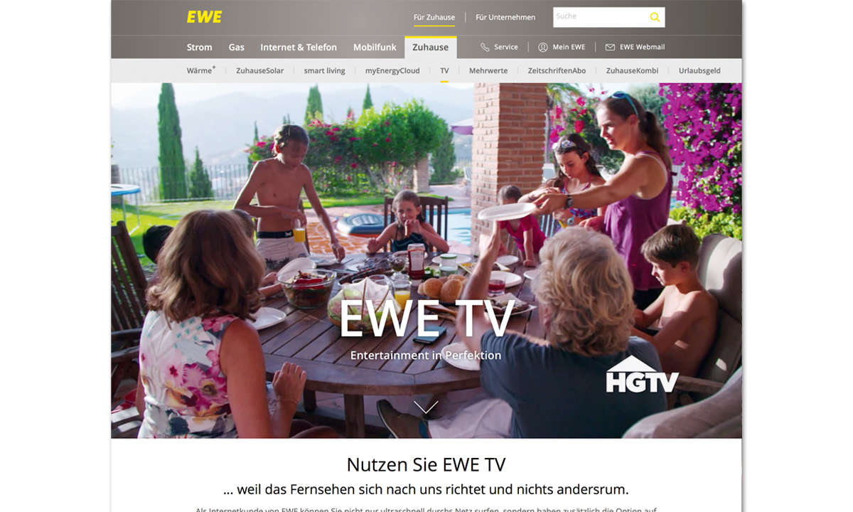 IPTV Anbieter-Test: EWE - Screenshot