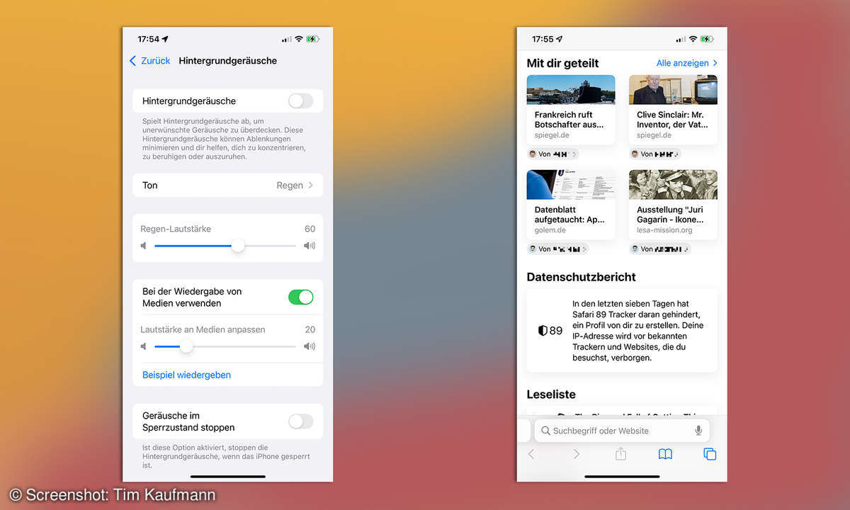 iOS 15 geteilte Inhalte