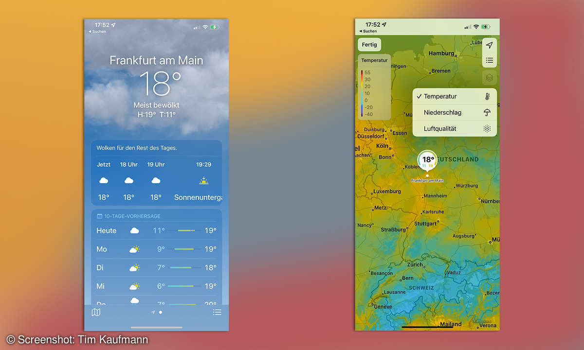 iOS 15 Wetter