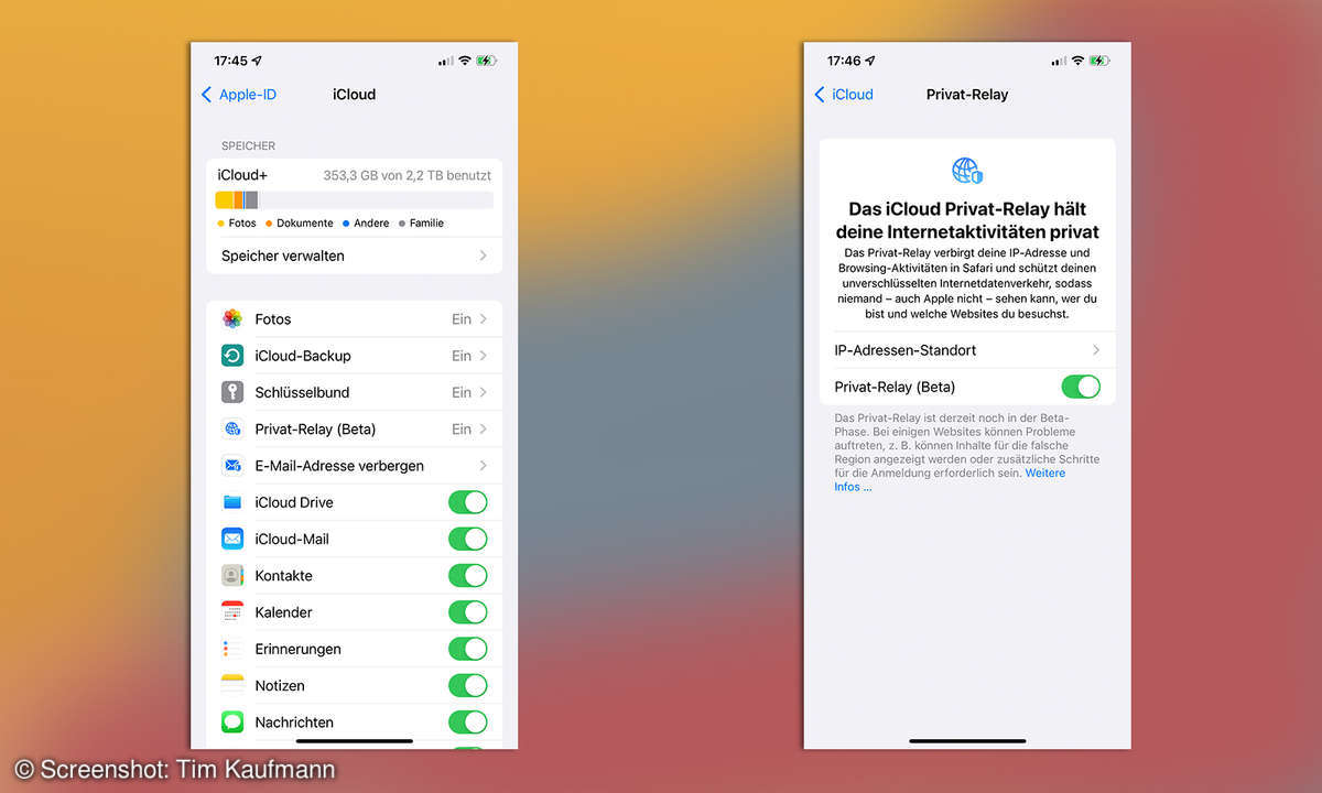 iOS 15 Privatsphäre