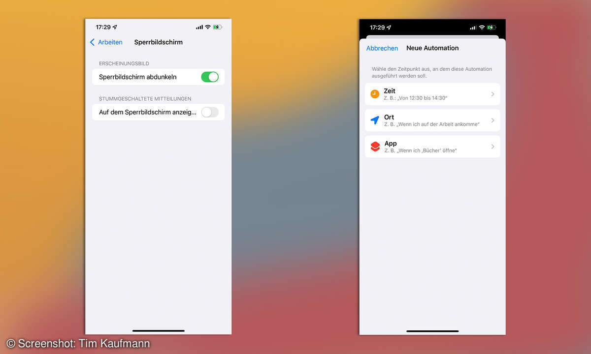 iOS 15 Fokus