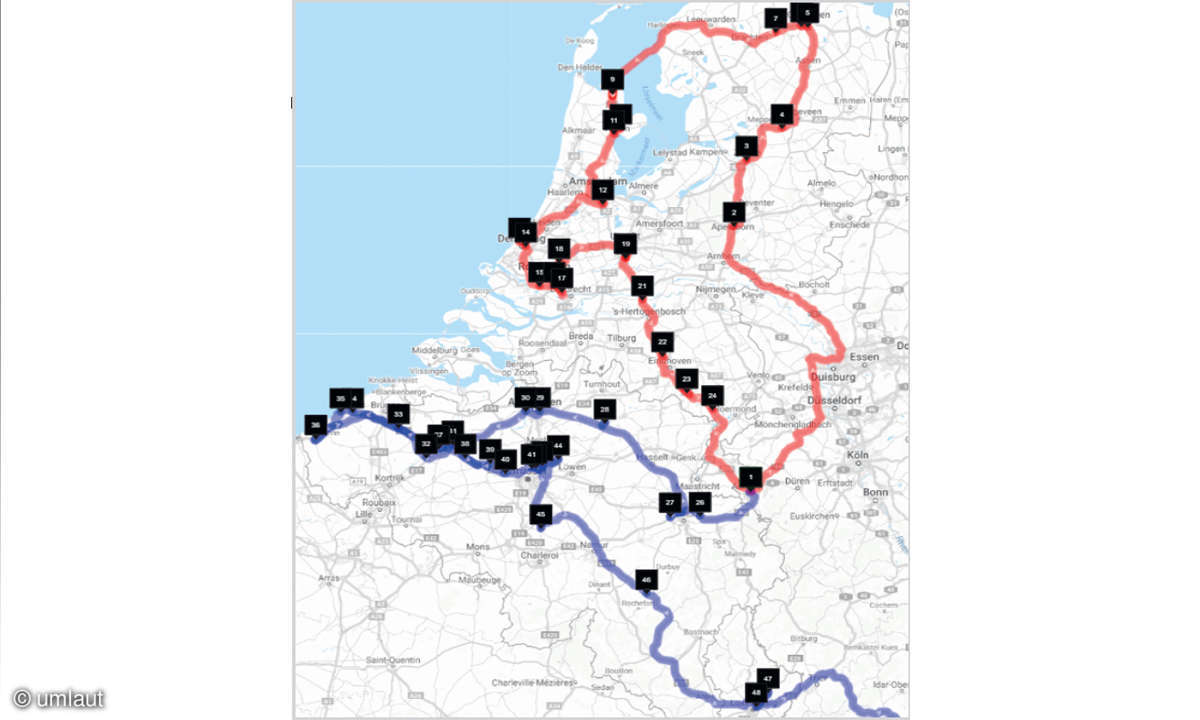 Ladenetztest 2021: Unsere Testfahrzeuge & Testrouten - Benelux