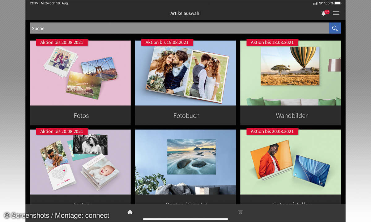 Fotobuch-Apps: Saal im Test - App-Screenshot