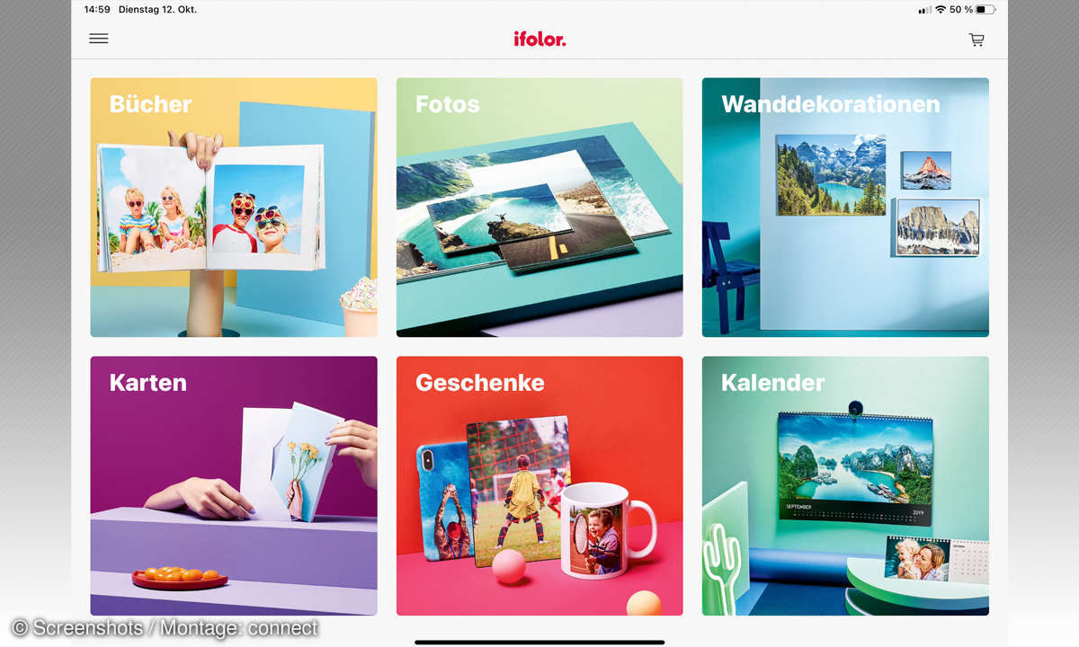 Fotobuch-Apps: Ifolor im Test - App-Screenshot