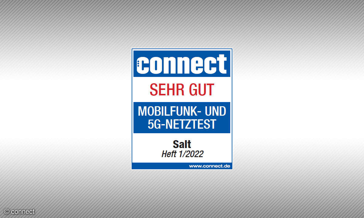 Mobilfunknetztest 2022 Siegel Sehr gut Schweiz Salt