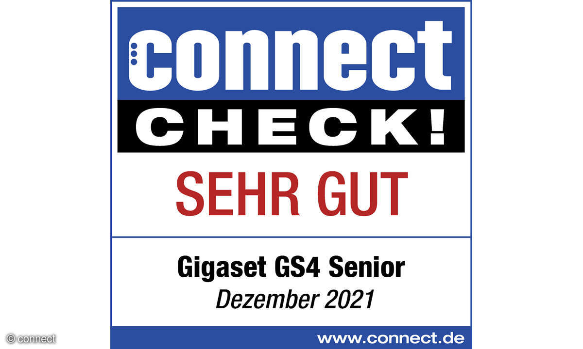 Gigaset GS4 Senior connect Check-Siegel