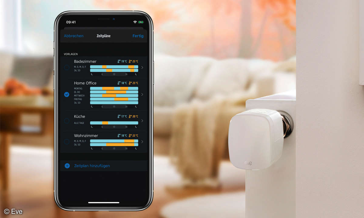Heizkosten sparen mit intelligenten Thermostaten: Zeitplan