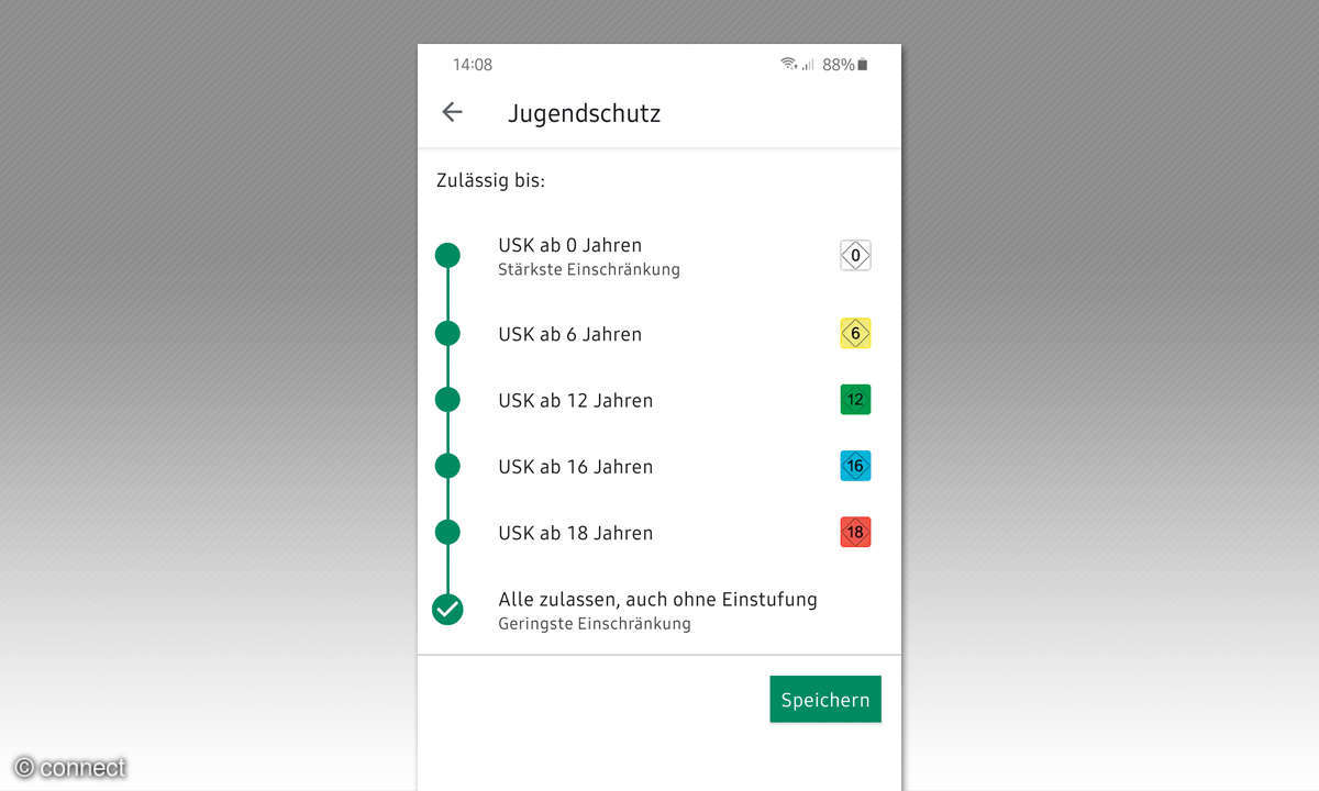 Kindersicherung am Android-Handy - Screenshot Google Play Store