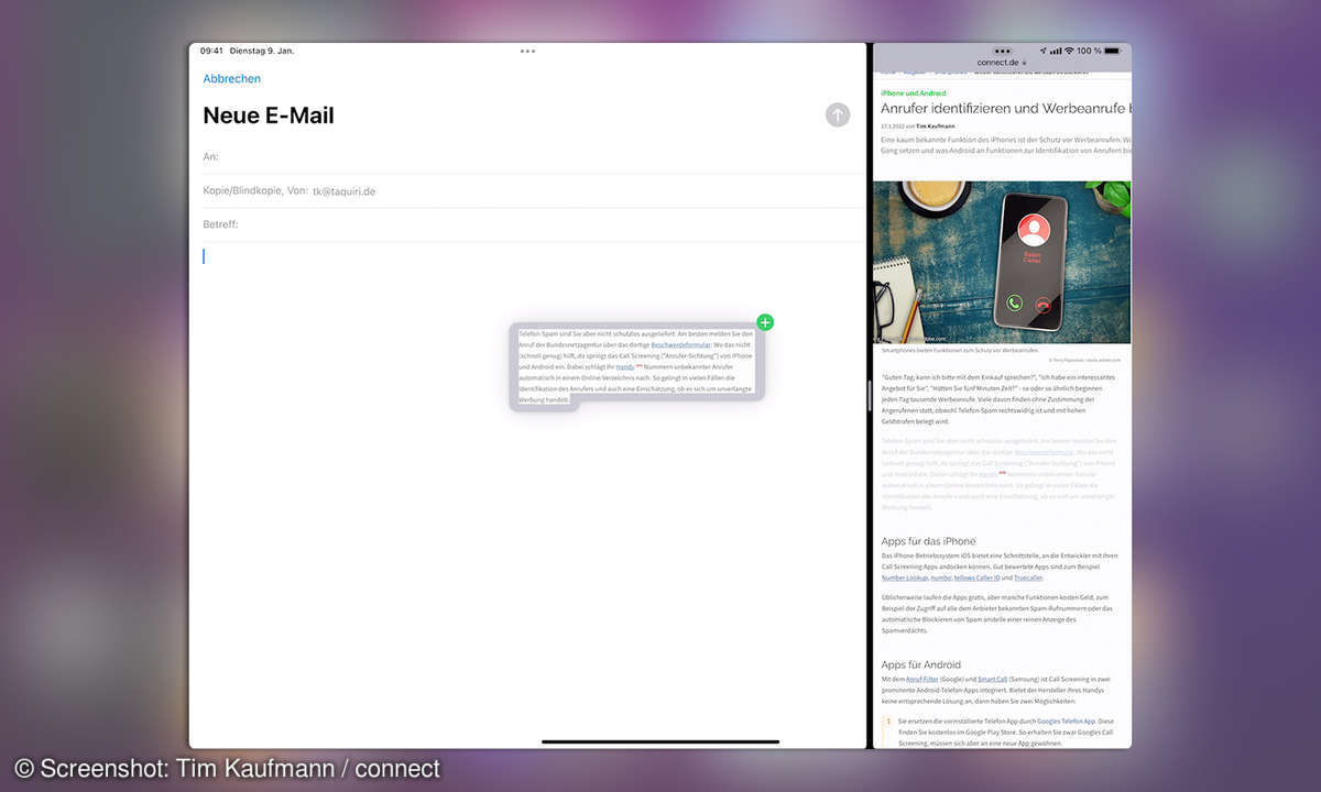 Multitasking iPadOS 15