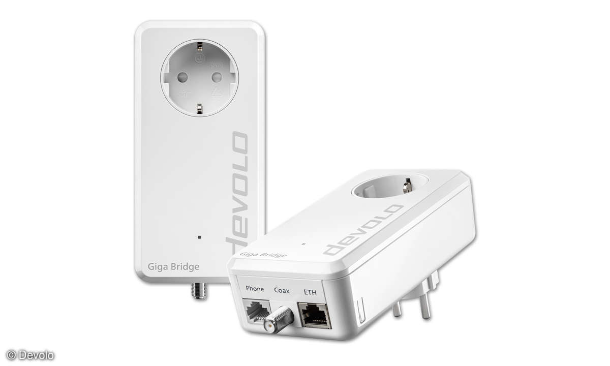 Grundlagen Heimvernetzung: Altenative Giga Bridge - Devolo Giga-Bridge-Adapterpaar
