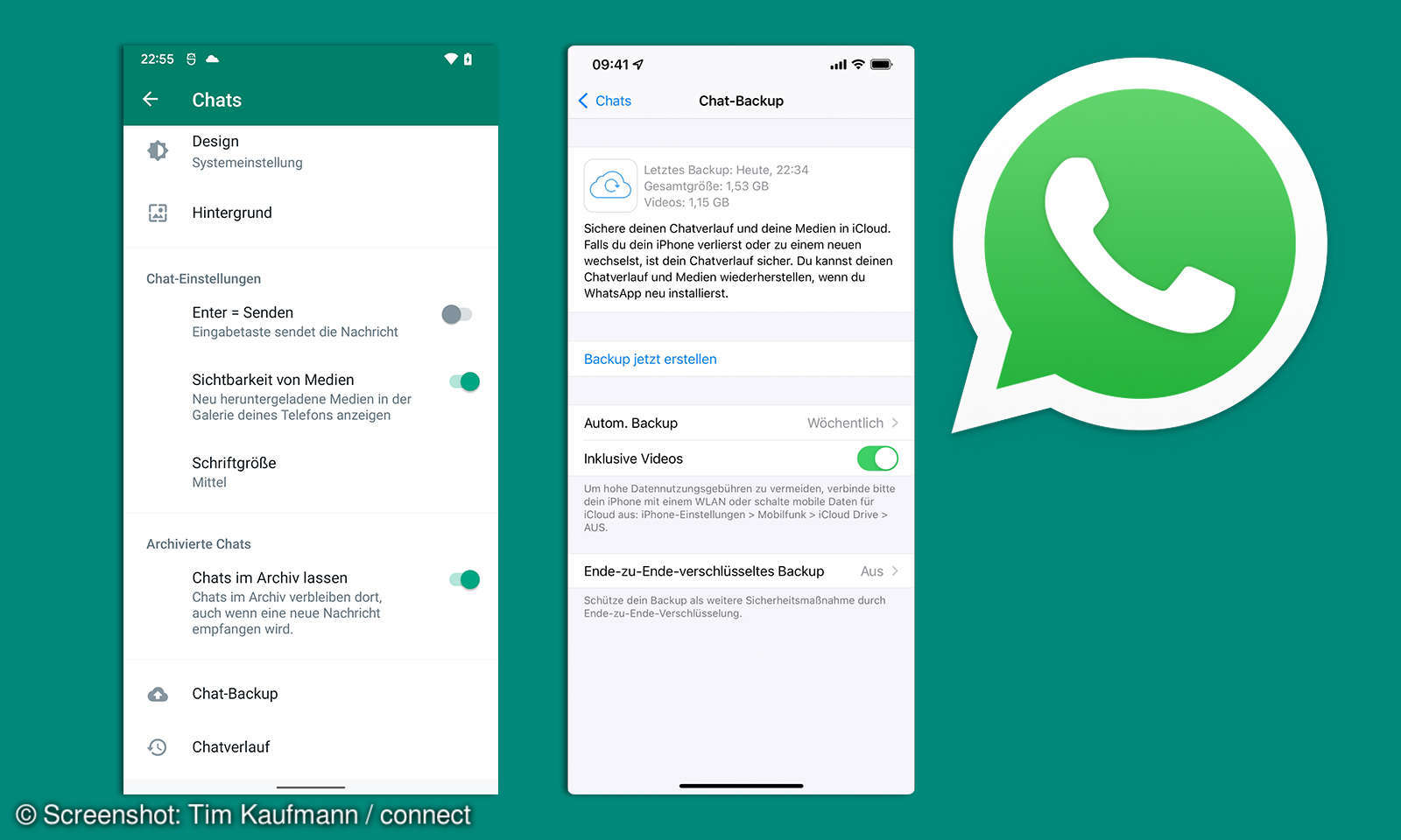Whatsapp backup anlegen und chatverlauf wiederherstellen connect