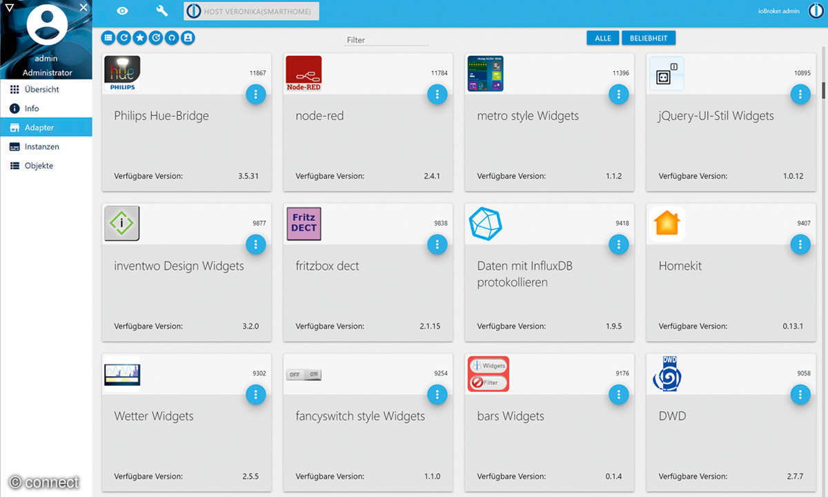Smart-Home Vernetzung - ioBBroker Screenshot