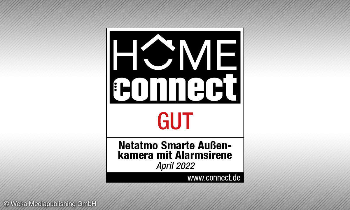 Netatmo Smarte Außenkamera mit Alarmsirene im Test - Siegel