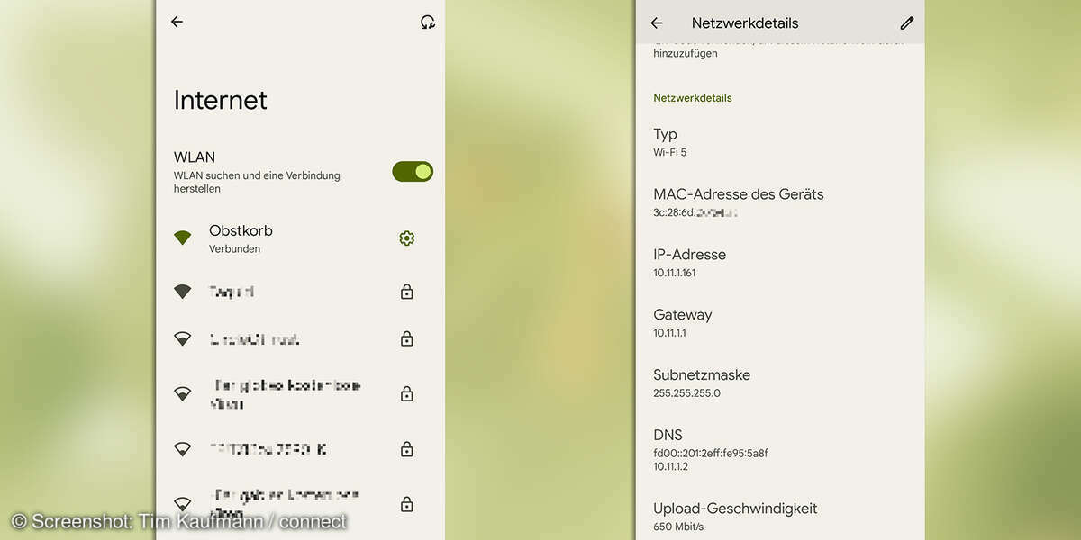 Android 12: WLAN