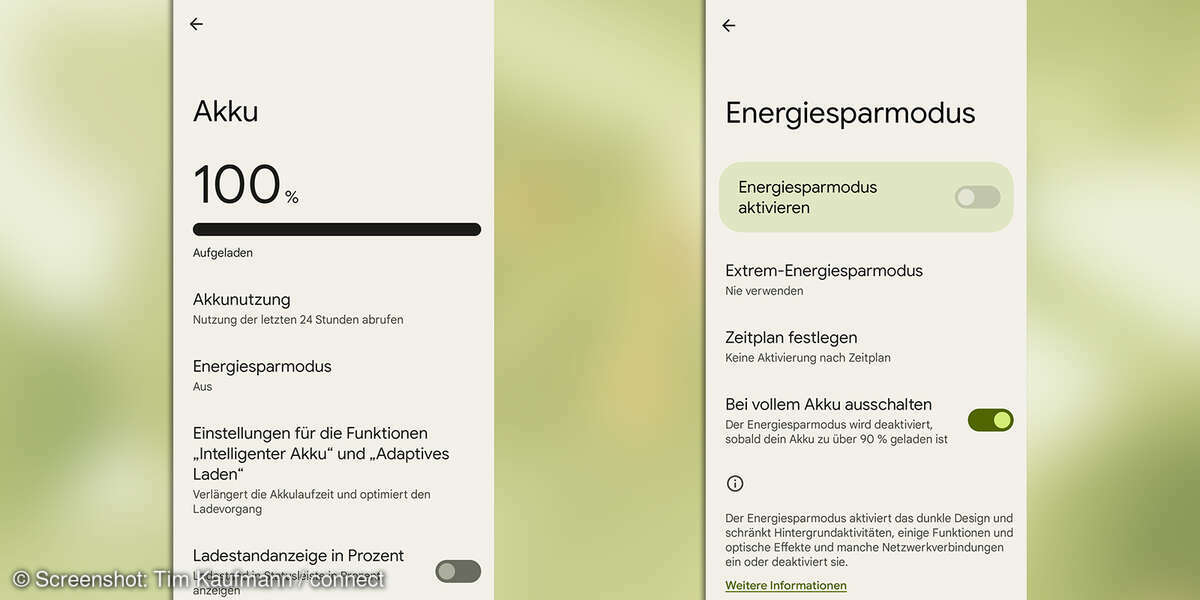 Android 12: Stromverbrauch im Griff