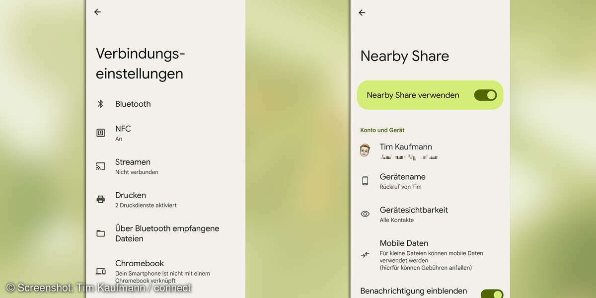 Android 12: Streaming und Dateiversand
