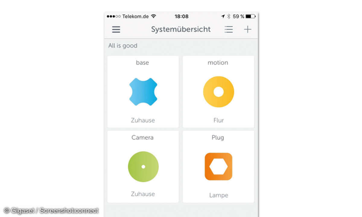 Gigaset Elements im Test - App Screenshot