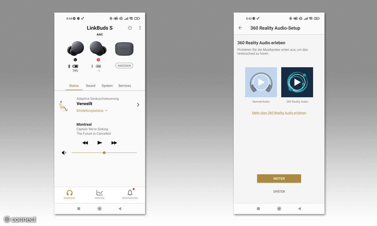 Sony Linkbuds S im Test: Screenshots App
