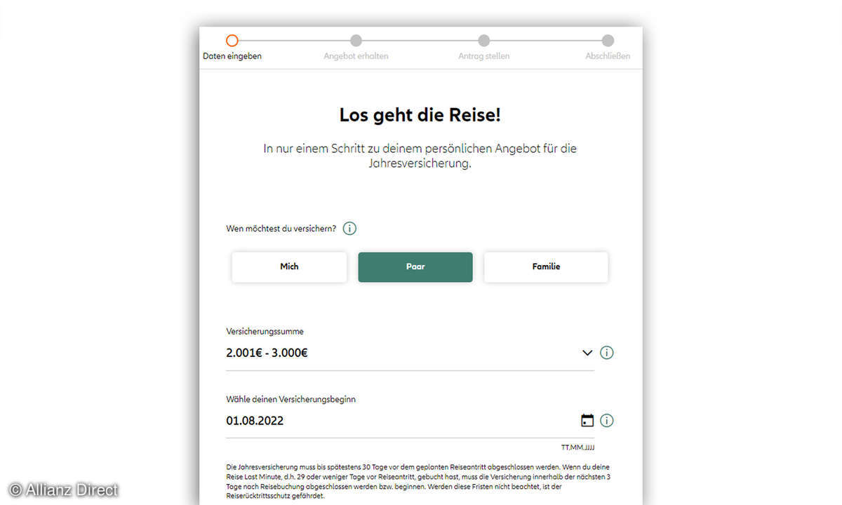 Allianz-Direct-Berechnung