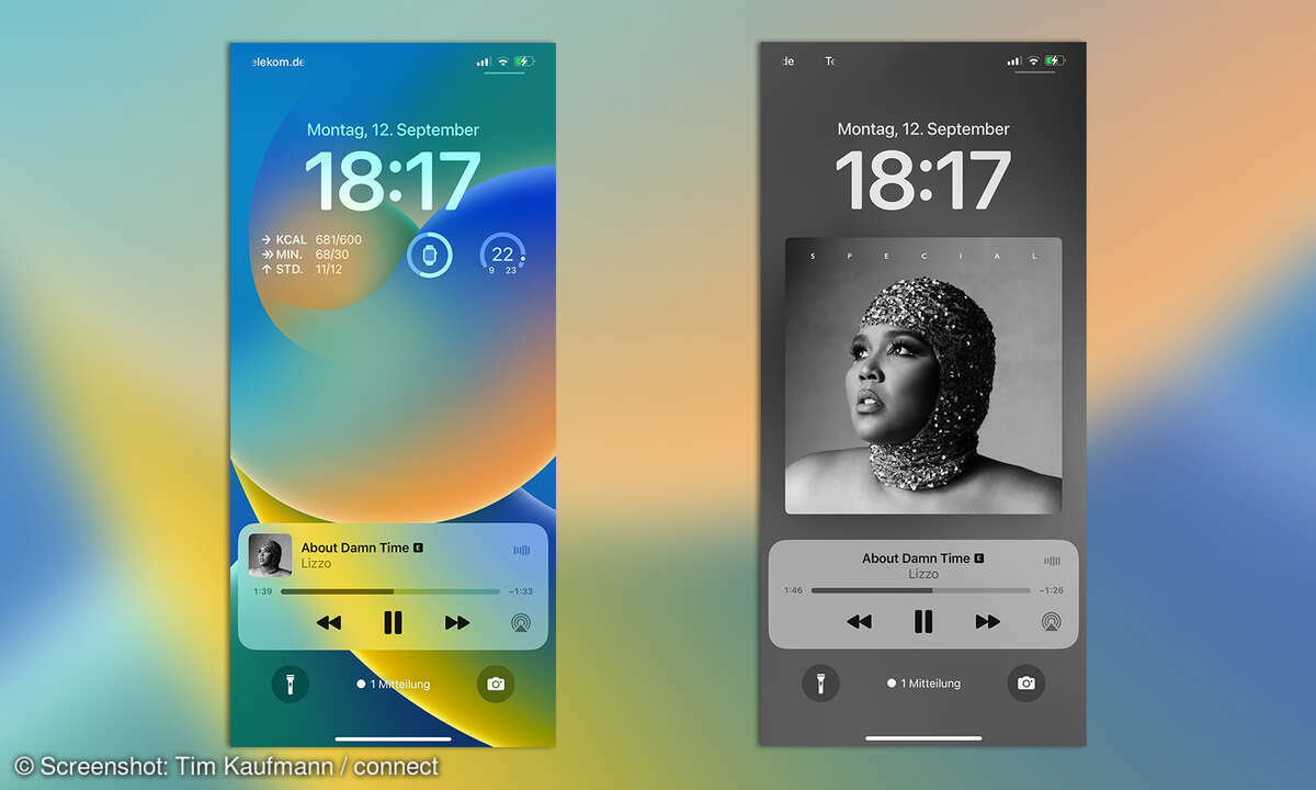 iOS 16 Sperrbildschirm